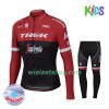 Kind Fietskleding (Wielershirt Lange Mouw + Fietsbroek Lang) 2017 Trek-Segafredo N001 Winter Thermal Fleece